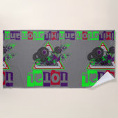 cooler Monster-Lkw-Hartkernpool oder Strandtuch (Vorderseite)