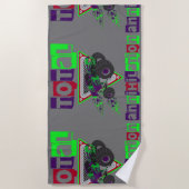 cooler Monster-Lkw-Hartkernpool oder Strandtuch (Vorderseite)