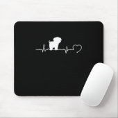 Cooler Mops Hund Rasse Heartbeat Welpe Mousepad (Mit Mouse)