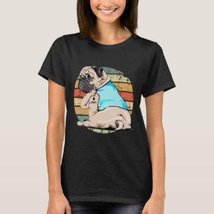 Cooler Mops. Ich liebe Papa Tattoo. Vintage-Sonnen T-Shirt