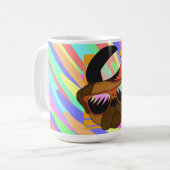 Cooler Mops Sonnenbrille Kopfdesign Kaffeetasse (Vorderseite Links)