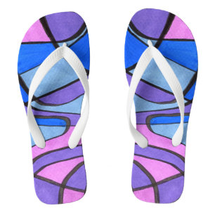 "Cooler Morgen" abstrakte Flip Flops. Badesandalen