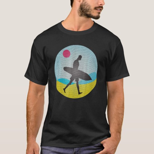 Cooler Mosaiksurfer T-Shirt (Vorderseite)