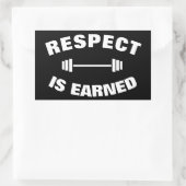 Cooler Motivierend Respekt verdient Rechteckiger Aufkleber (Tasche)