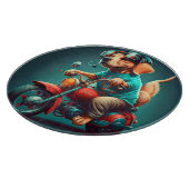 Cooler Motorradfahrer Schneidebrett (Ecke)