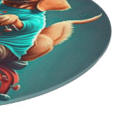 Cooler Motorradfahrer Schneidebrett (Ecke)