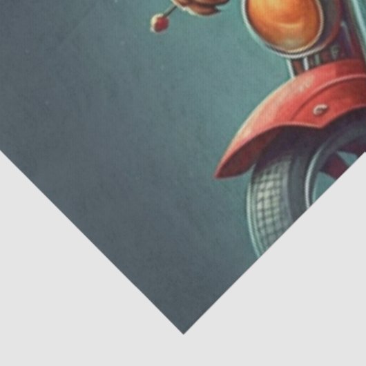 Cooler Motorradfahrer Seidenpapier (Detail)