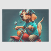 Cooler Motorradfahrer Seidenpapier (Vorderseite)