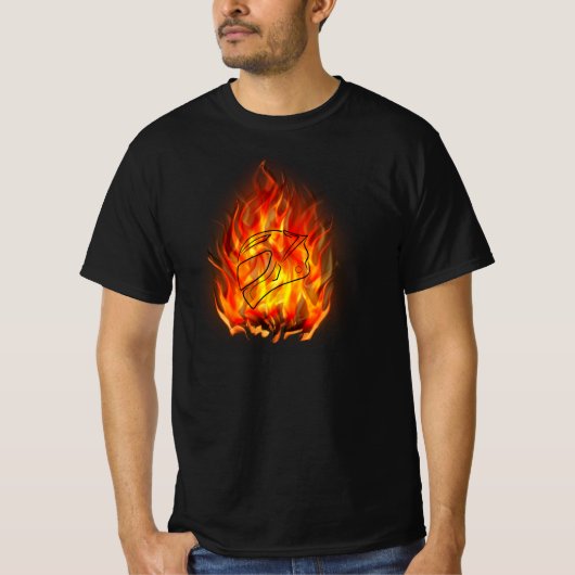 Cooler Motorradhelm für Flammen und Bikes T-Shirt (Vorderseite)
