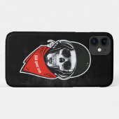 cooler Motorradschädel mit Helm, Sonnenbrille, Case-Mate iPhone Hülle (Rückseite (Horizontal))