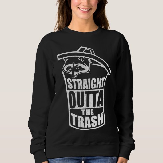 Cooler Mülleimer Panda Geschenk Funny Straight Out Sweatshirt (Vorderseite)