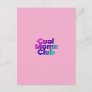 Cooler Mütter Club Neon Glitch Retro Muttertagskar Postkarte