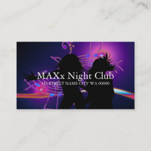 Cooler Nachtclub Tanzbar Nachtleben Geschäft Visitenkarte