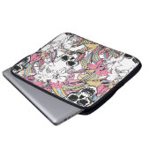 Cooler, nahtloser Vintager Musterhintergrund Laptopschutzhülle (Vorne Knopf)