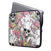 Cooler, nahtloser Vintager Musterhintergrund Laptopschutzhülle (Vorderseite Links)