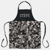 Cooler Name der grauen Camouflage Schürze (Vorderseite)