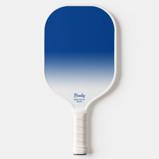 Cooler Name des benutzerdefinierten Blue Ombre Gr Pickleball Schläger (Vorderseite)