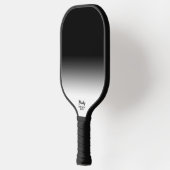 Cooler Name des benutzerdefinierten Schwarzen Ombr Pickleball Schläger (Links)