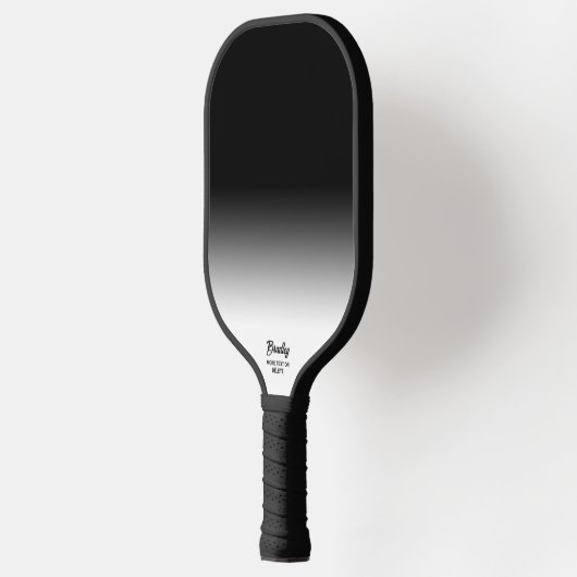 Cooler Name des benutzerdefinierten Schwarzen Ombr Pickleball Schläger (Links)