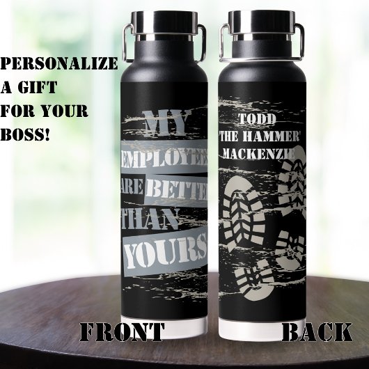 Cooler Name des Boss Trinkflasche