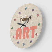 Cooler Name Kunst Große Wanduhr (Winkel)