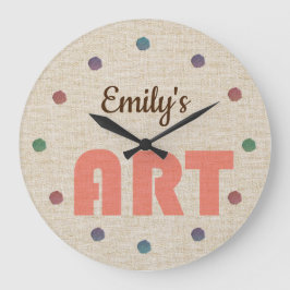Cooler Name Kunst Große Wanduhr