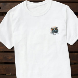 Cooler Name und Foto des Hauses in der schlichten  T-Shirt