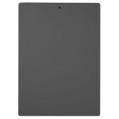 Cooler Name und Monogramm | Dunkelgrau Klemmbrett (Rückseite)