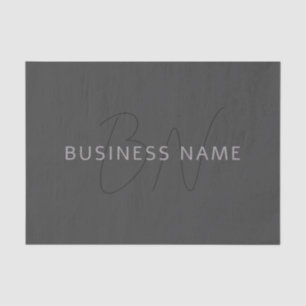 Cooler Name und Monogramm   Dunkelgrau Seidenpapier