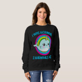 Cooler Narwhal für Männer Frauen Rainbow Tusk Sea Sweatshirt (Vorne ganz)