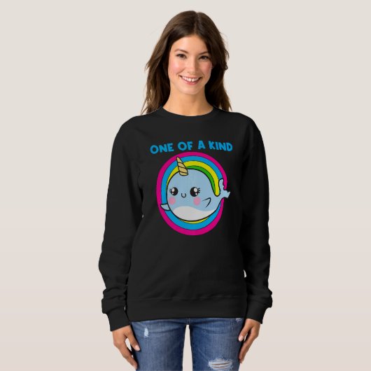 Cooler Narwhal für Männer Frauen Rainbow Tusk Sea  Sweatshirt (Vorne ganz)