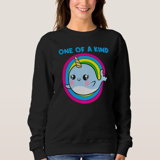 Cooler Narwhal für Männer Frauen Rainbow Tusk Sea  Sweatshirt (Vorderseite)