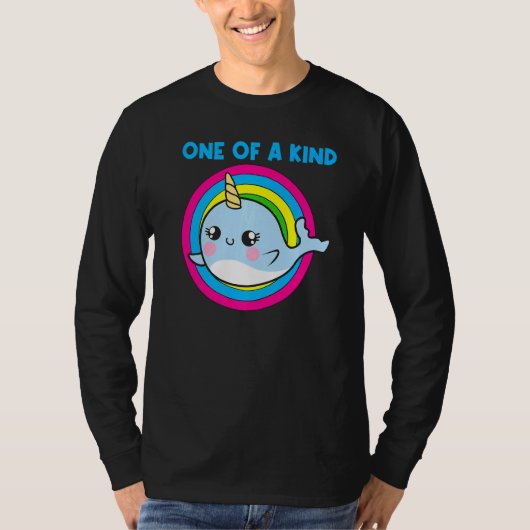 Cooler Narwhal für Männer Frauen Rainbow Tusk Sea T-Shirt (Vorderseite)