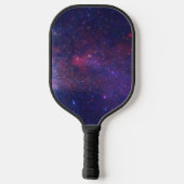 Cooler Navy Blue Monogram Custom Galaxy Nebel Pickleball Schläger (Rückseite)