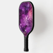 Cooler Nebula Galaxy Monogramm Name Lila Pickleball Schläger (Links)