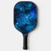 Cooler Nebula Galaxy Monogramm Name Pickleball Pad Schläger (Rückseite)