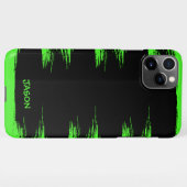 Cooler Neon Green Brush Stroke Hintergrund individ iPhone Hülle (Rückseite (Horizontal))