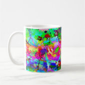 Cooler Neonregenbogen-Spritzer Kaffeetasse (Links)