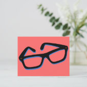 Cooler Nerd Postkarte (Stehend Vorderseite)