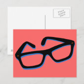 Cooler Nerd Postkarte (Vorne/Hinten)