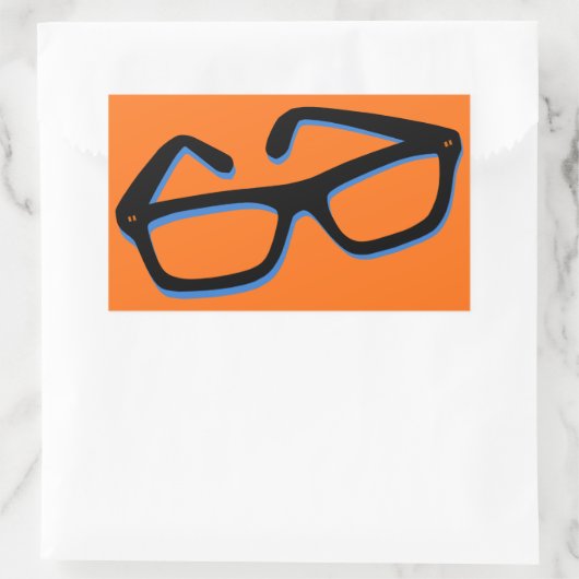 Cooler Nerd Rechteckiger Aufkleber (Tasche)