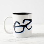Cooler Nerd Zweifarbige Tasse (Links)
