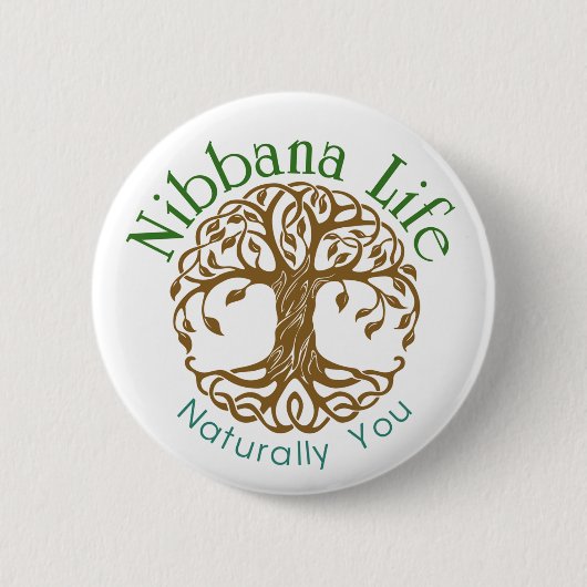 Cooler Nibbana Lebenknopf Button (Vorderseite)