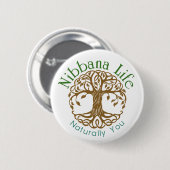 Cooler Nibbana Lebenknopf Button (Vorne & Hinten)