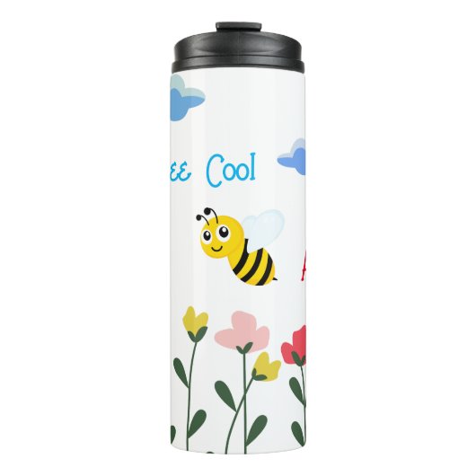 Cooler Niedlicher Bee-individueller Name Thermosbecher (Vorderseite)