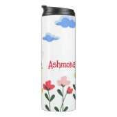 Cooler Niedlicher Bee-individueller Name Thermosbecher (Nach rechts gedreht)