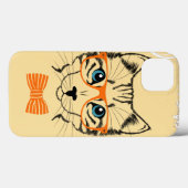 Cooler Niedlicher Cat Hipster Case-Mate iPhone Hülle (Rückseite (Horizontal))