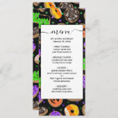 Cooler Niedlicher Glitzer Confetti Donuts Hallowee Menükarte (Vorne/Hinten)