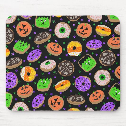 Cooler Niedlicher Glitzer Confetti Donuts Hallowee Mousepad (Vorne)