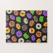 Cooler Niedlicher Glitzer Confetti Donuts Hallowee Puzzle (Horizontal)